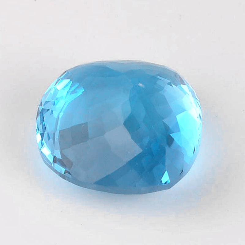 37.85 Carat Freeform Blue Topaz Gemstone