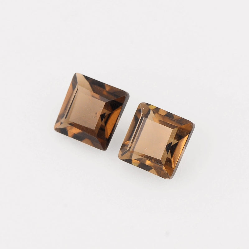 Square Brown Color Smoky Quartz Gemstone 1.40 Carat
