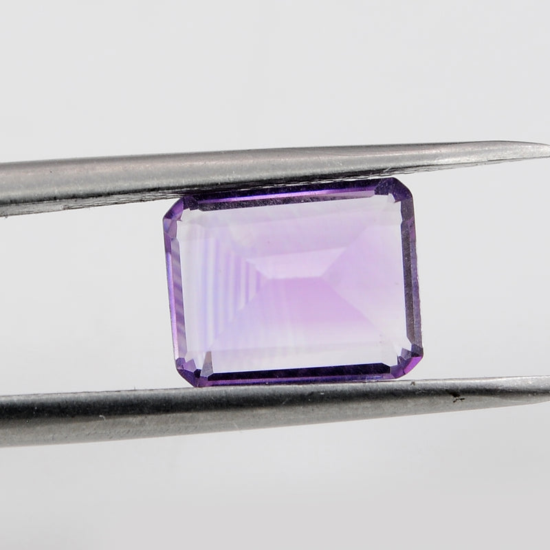 Octagon Purple Color Amethyst Gemstone 108.38 Carat