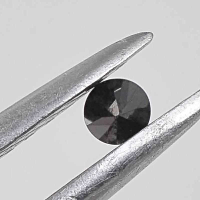 3.58 Carat Brilliant Round Fancy Black Diamonds-AIG Certified