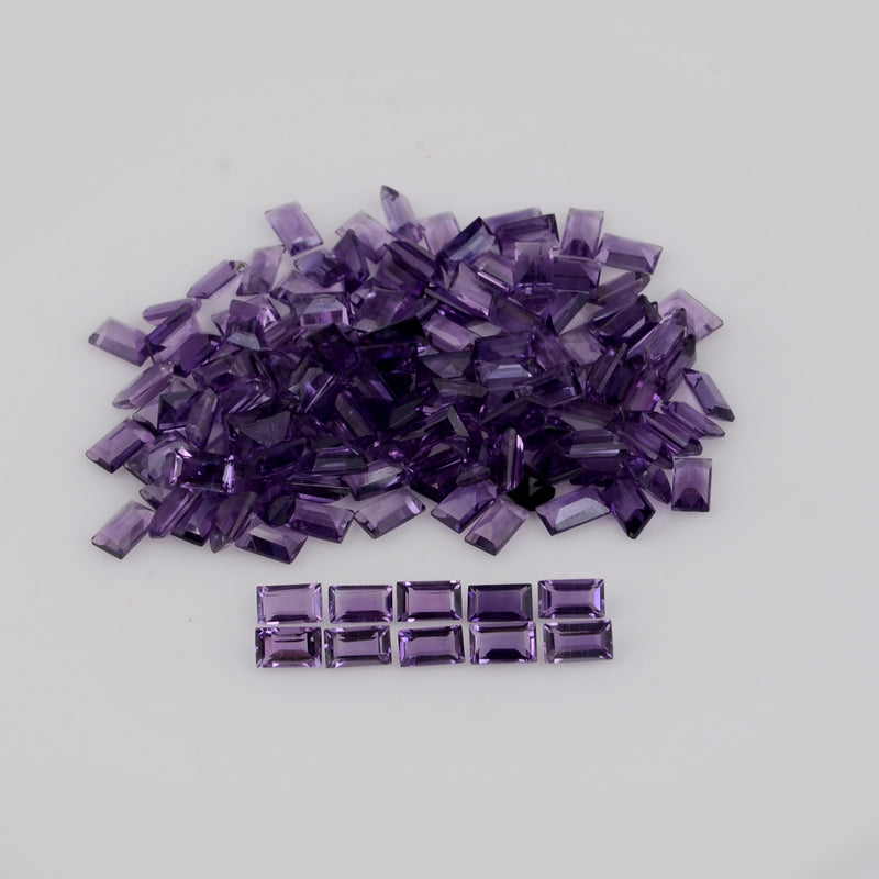 39.93 Carat Baguette Purple Amethyst Gemstone