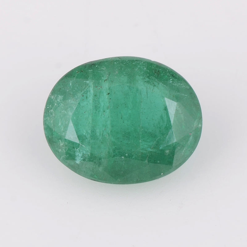1 pcs Emerald  - 4 ct - Oval - Green - Transparent