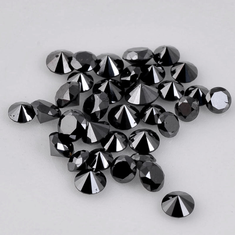 4.79 Carat Brilliant Round Fancy Black Diamonds-AIG Certified