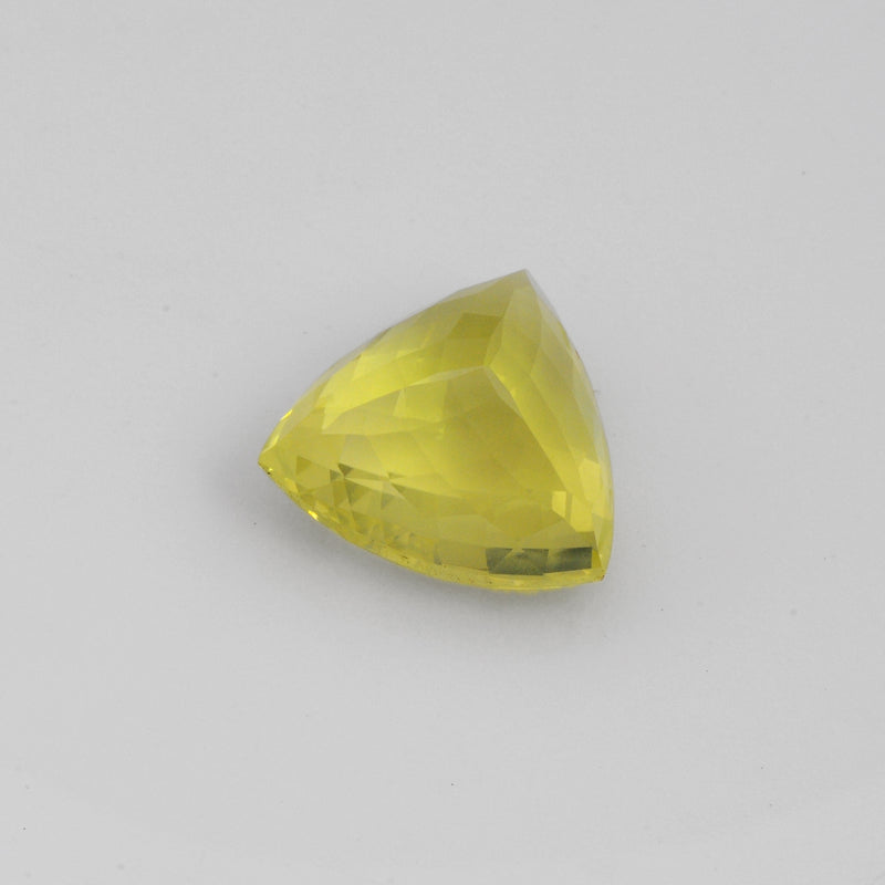 15.00 Carat Yellow Color Trillion Lemon Quartz Gemstone