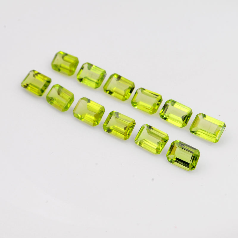 10.65 Carat Green Color Octagon Peridot Gemstone