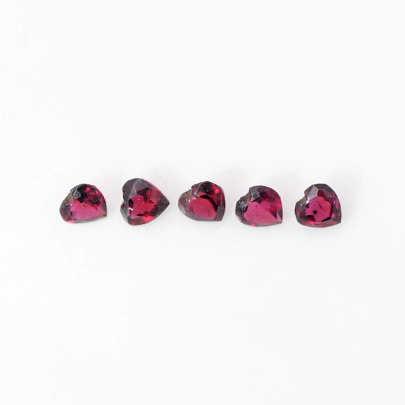 Heart Red Color Garnet Gemstone 1.65 Carat