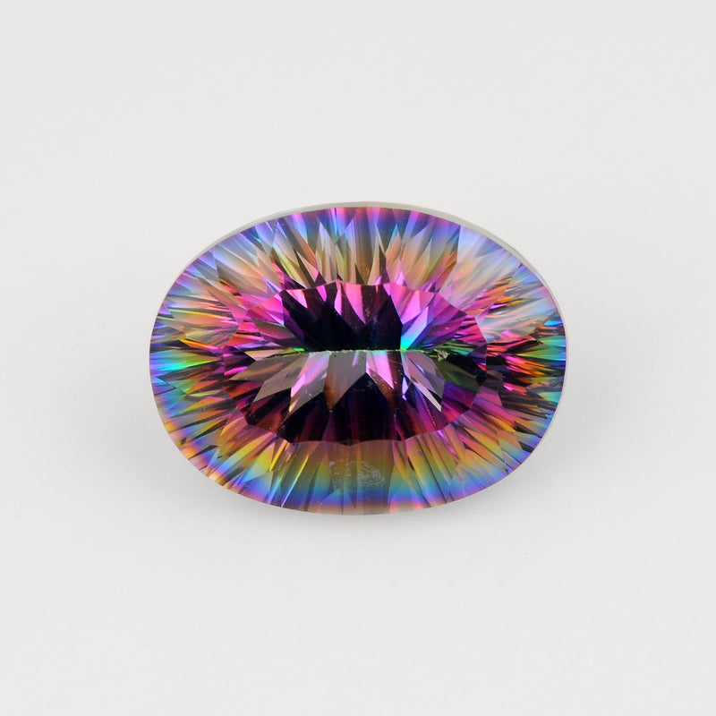 Oval Multi Color Mystic Topaz Gemstone 17.39 Carat