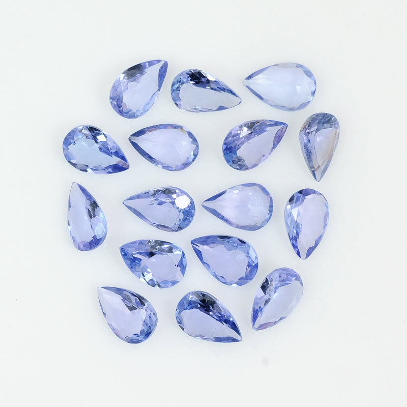 16 pcs Tanzanite  - 6 ct - Pear - Blue