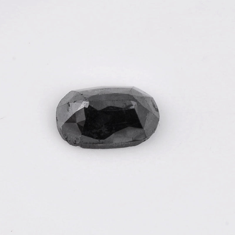6.35 Carat Rose Cut Cushion Fancy Black Diamond-AIG Certified