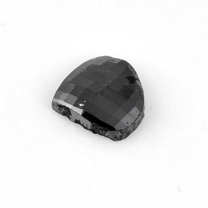 4.35 Carat Rose Cut Pear Fancy Black Diamond-AIG Certified