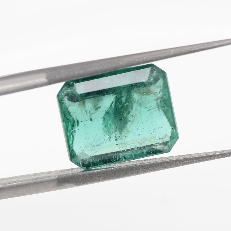 1 pcs Emerald  - 3.06 ct - Octagon - Green - Transparent