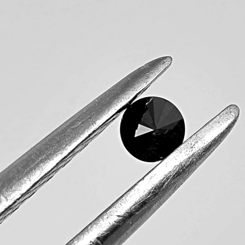 5.33 Carat Brilliant Round Fancy Black Diamonds-AIG Certified