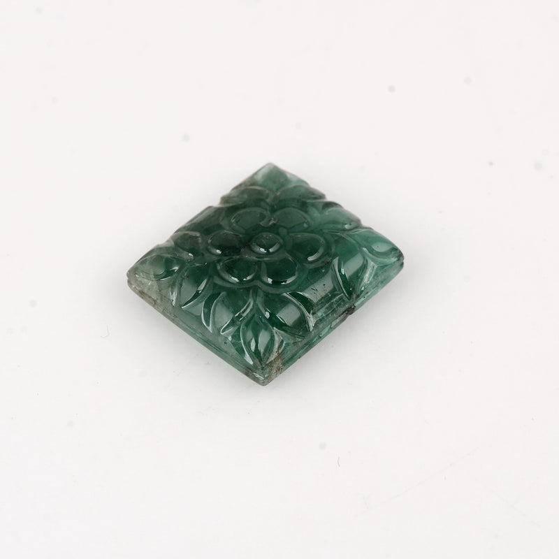 1 pcs Emerald  - 11.8 ct - Square - Green