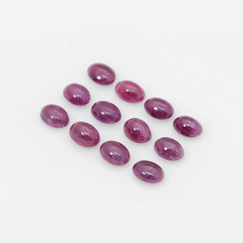 12 pcs Ruby  - 14.27 ct - Oval - Red