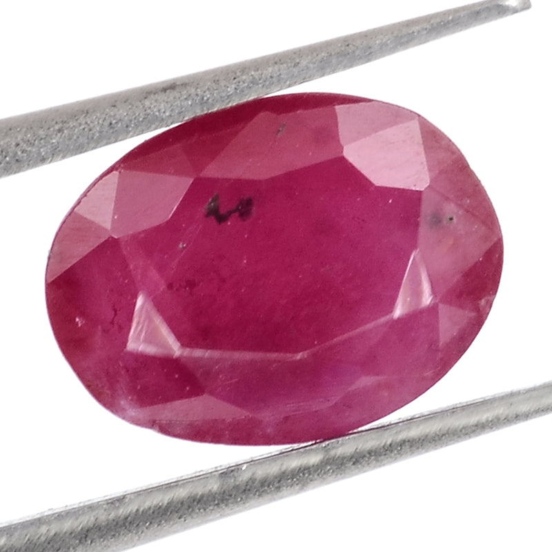 1 pcs Ruby  - 1.15 ct - Oval - Red