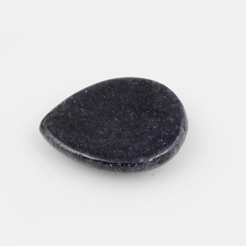 69.25 Carat Black Color Pear Botswana Agate Gemstone