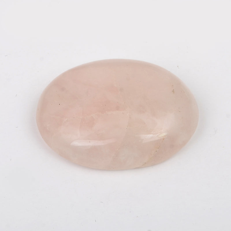 Oval Pink Color Rose Quartz Gemstone 55 Carat