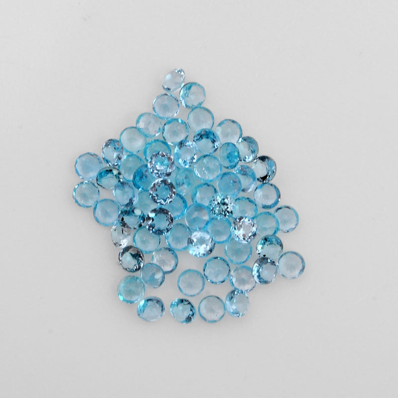 3.90 Carat Blue Color Round Apatite Gemstone