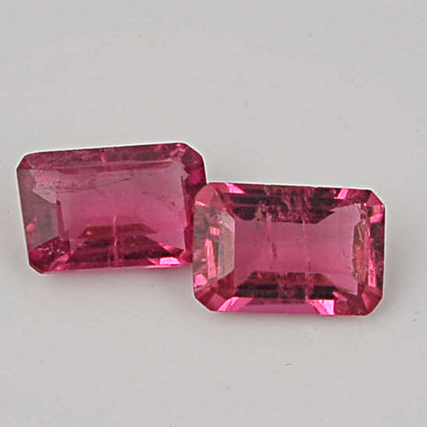 2 pcs Tourmaline  - 1.05 ct - Octagon - Pink