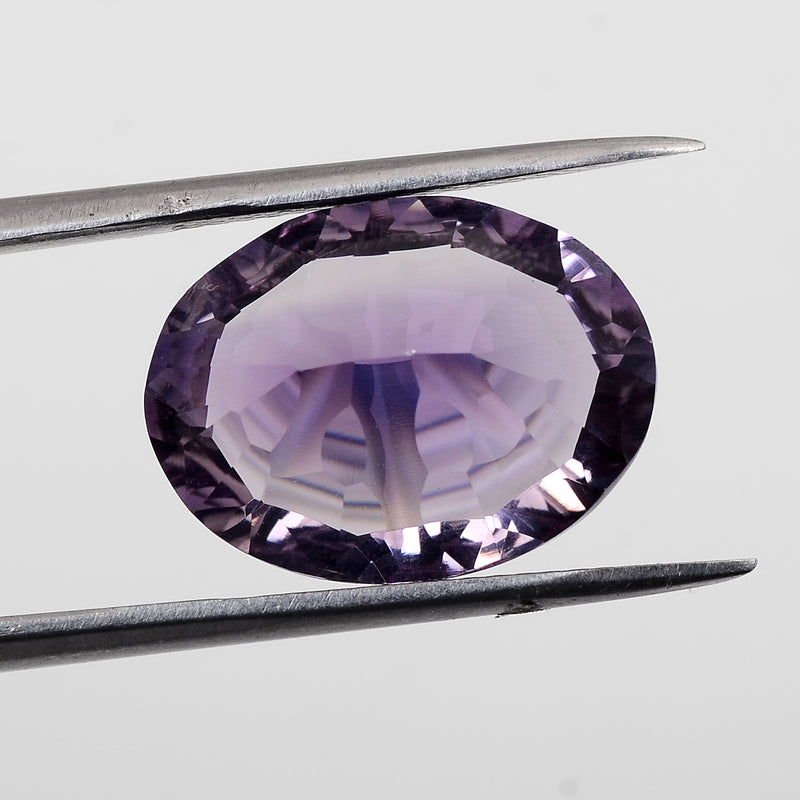 1 pcs Amethyst  - 7.48 ct - Oval - Purple - Transparent