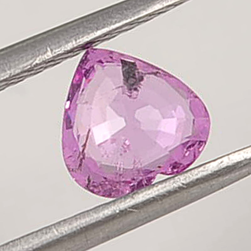 0.79 Carat Purplish Pink Color Heart Sapphire-IGI Certified