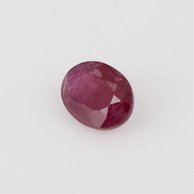 1 pcs Ruby  - 1.45 ct - Oval - Red
