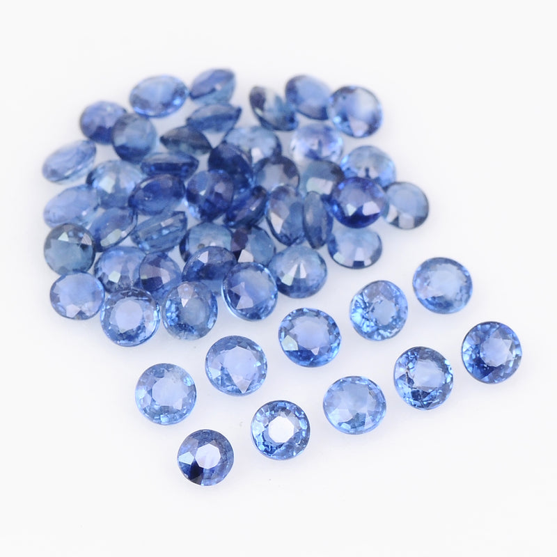 50 pcs Sapphire  - 4.08 ct - ROUND - Blue