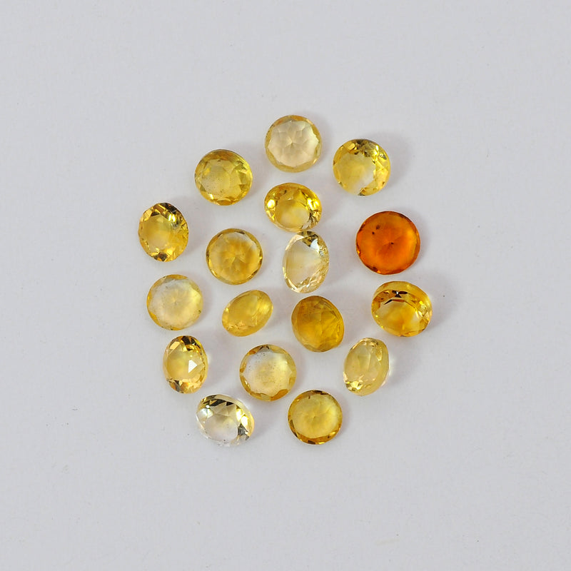 Round Yellow Color Citrine Gemstone 1.60 Carat