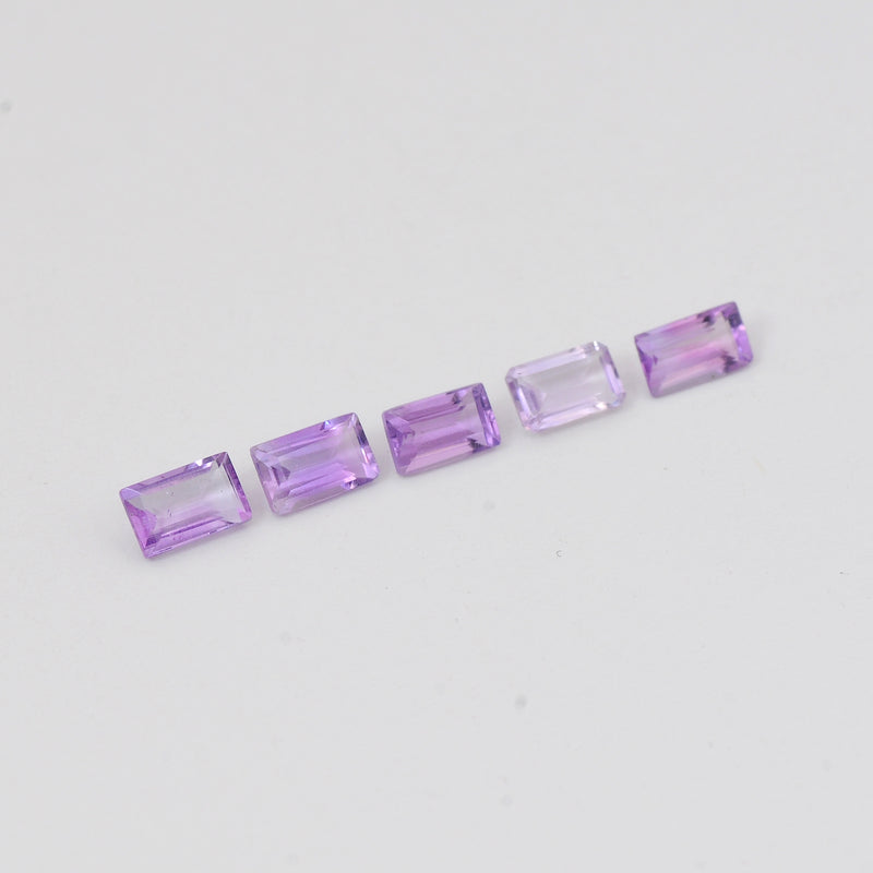 Octagon Purple Color Amethyst Gemstone 1.54 Carat