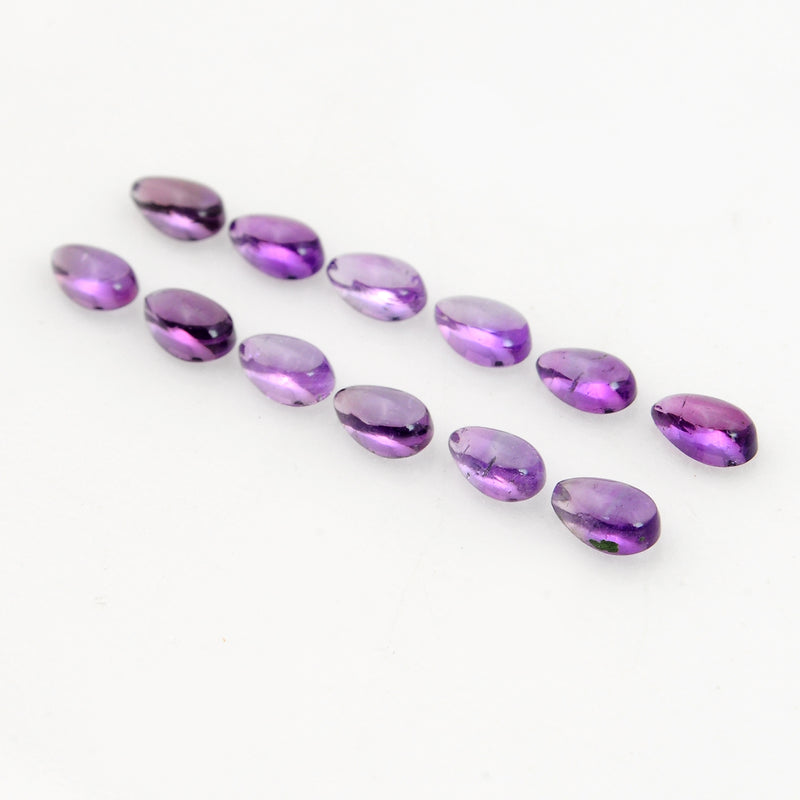 2.64 Carat Purple Color Pear Amethyst Gemstone