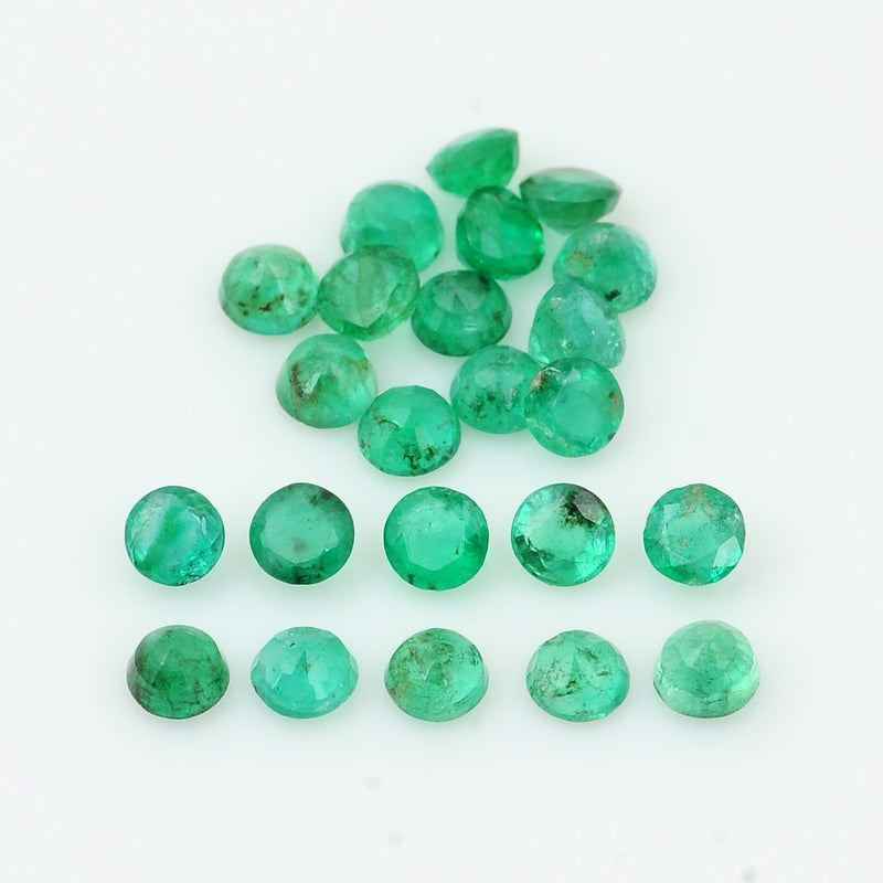 23 pcs Emerald  - 2.03 ct - ROUND - Green