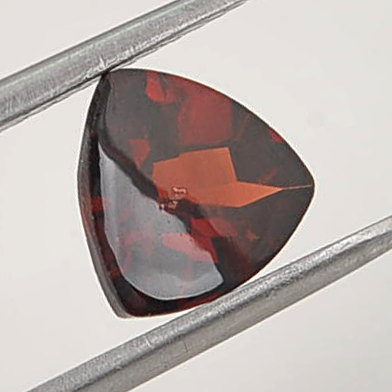 7.64 Carat Red Color Trillion Garnet Gemstone