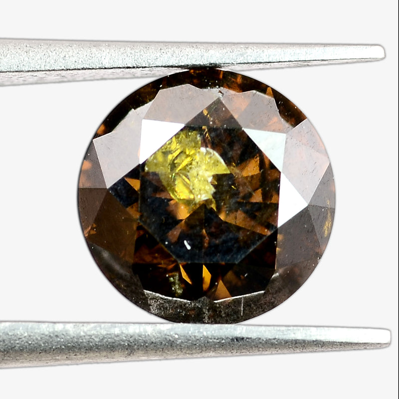 Round Fancy Brown Color Diamond 0.61 Carat - ALGT Certified