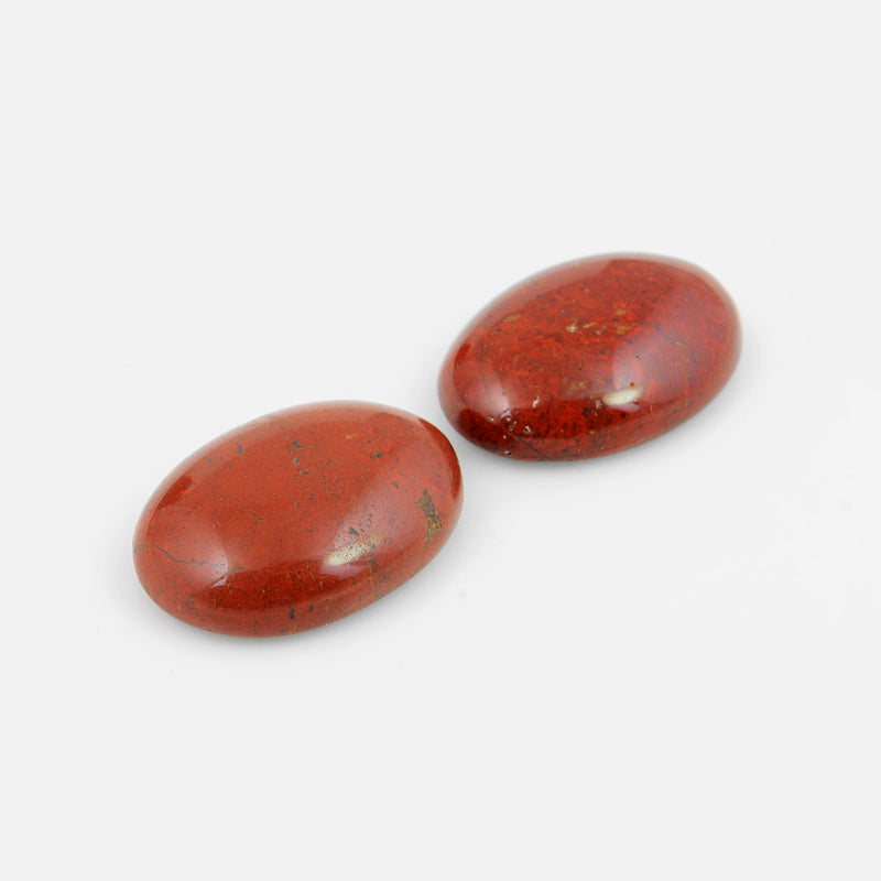 89.7 Carat Red Color Oval Moss Agate Gemstone