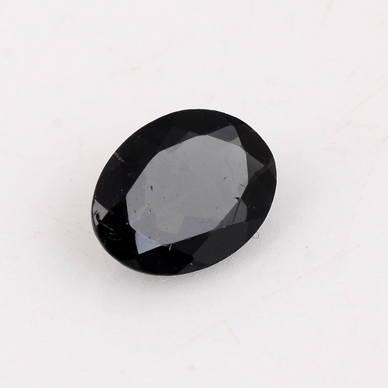 0.95 Carat Black Color Oval Tourmaline Gemstone