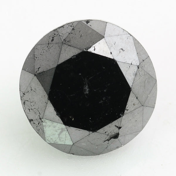 1 pcs DIAMOND  - 4.75 ct - ROUND - Fancy Black* - N/A