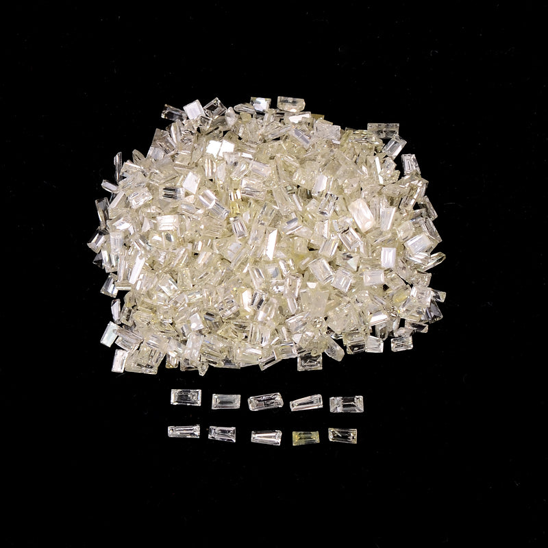 Tapered Baguette White Color Diamond 3.43 Carat