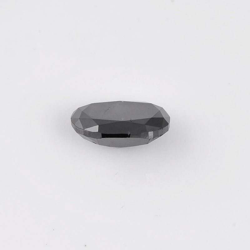 6.80 Carat Rose Cut Oval Fancy Black Diamond-AIG Certified