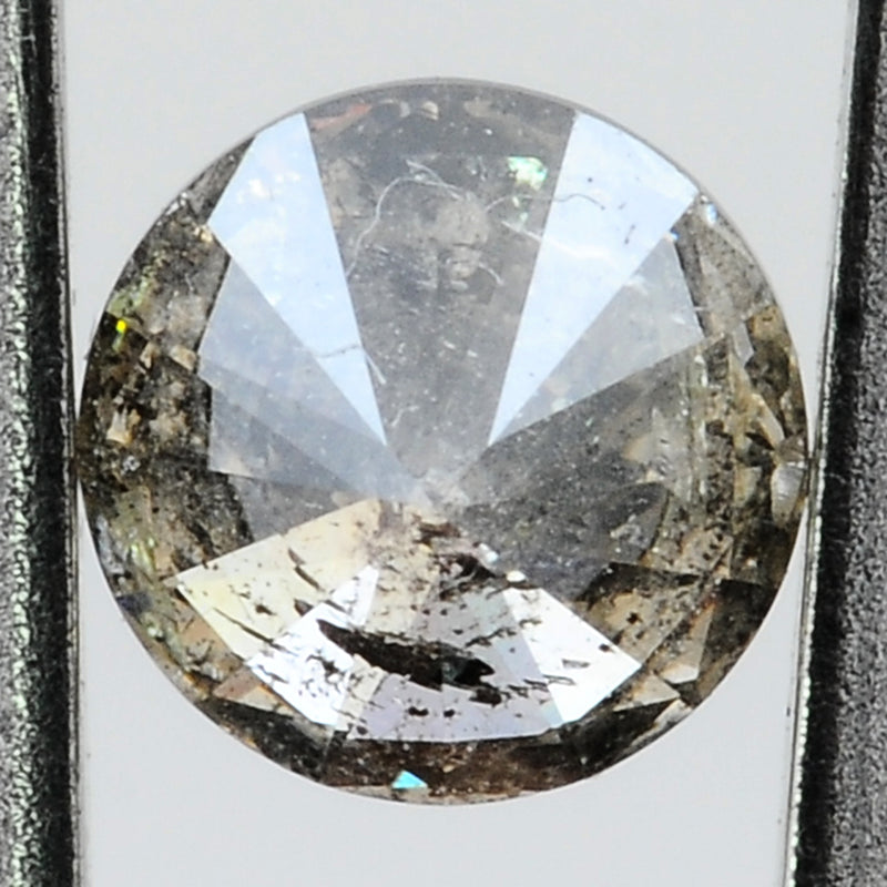 0.45 Carat Brilliant Round S-T, Light Gray-Brown I3 Diamond ALGT Certified
