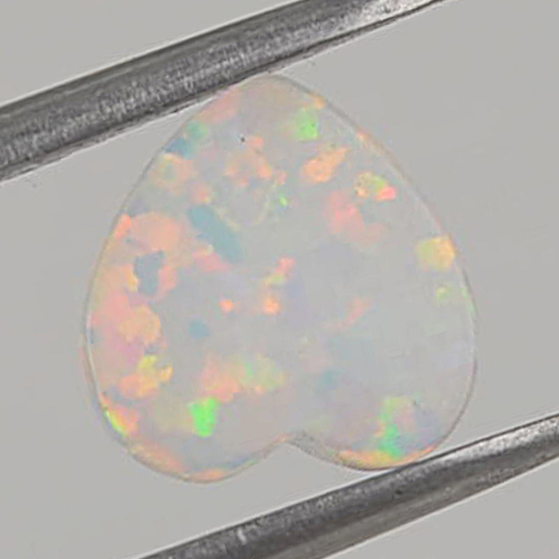 0.52 Carat White Color Heart Opal Gemstone