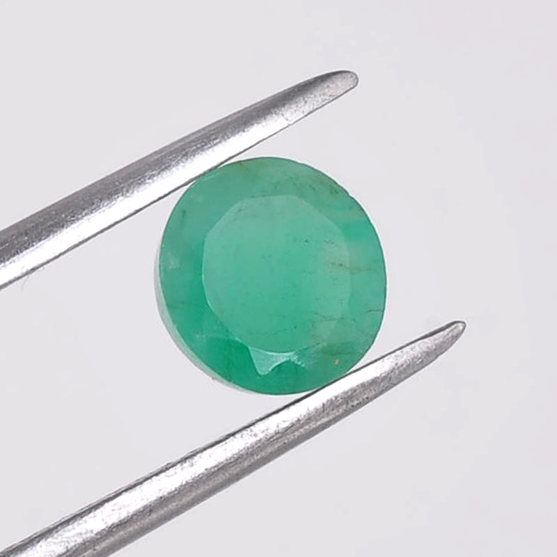9.60 Carat Green Color Round Emerald Gemstone