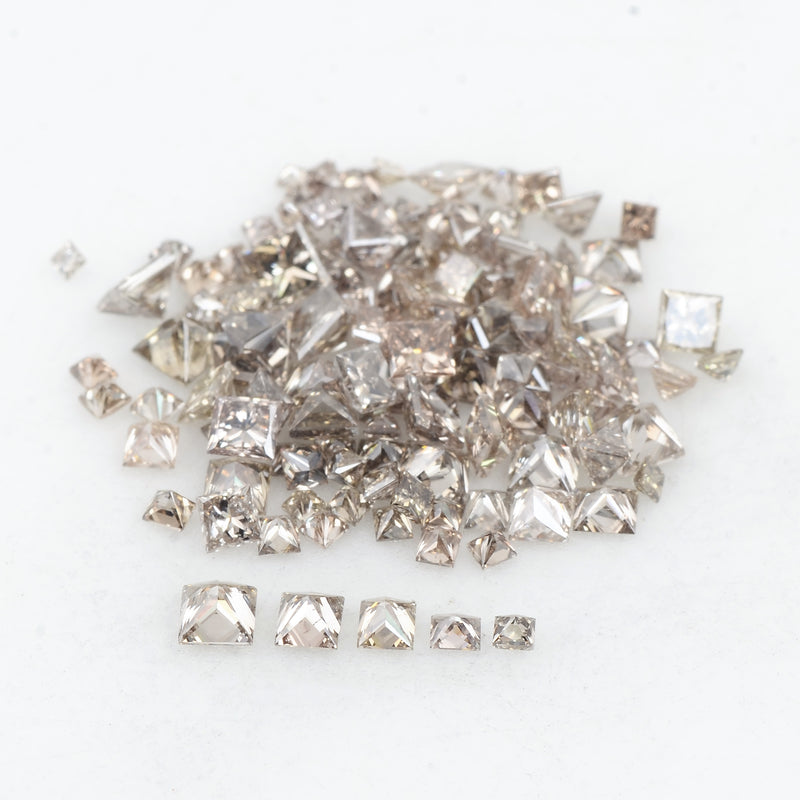 134 pcs Diamond  - 5.1 ct - Square - Brown - VS - SI