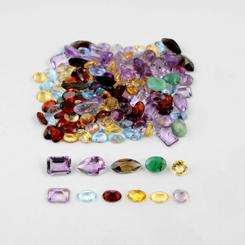 100 Carat Purple,Yellow,Red,Green,Brown Color Mix Shape Mix Gemstone