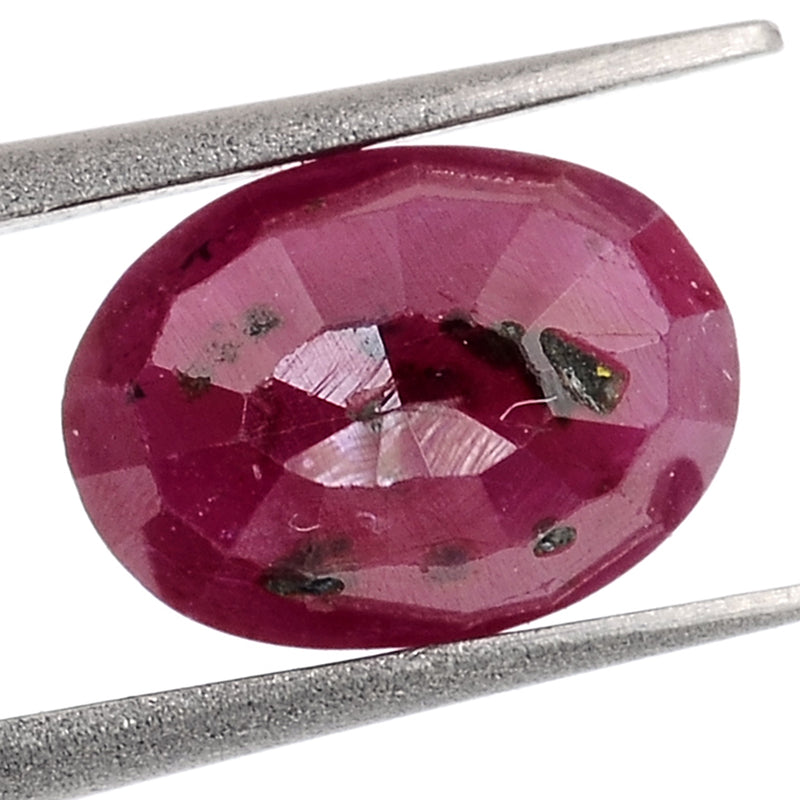 1 pcs Ruby  - 1 ct - Oval - Red