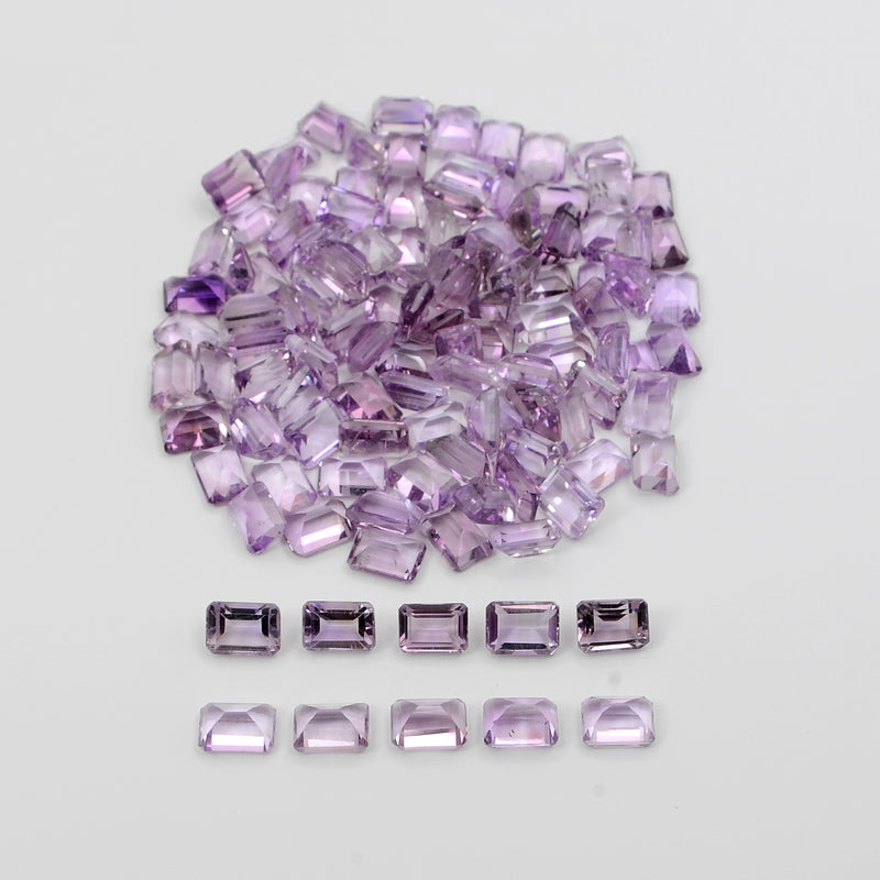 Octagon Purple Color Amethyst Gemstone 119.00 Carat