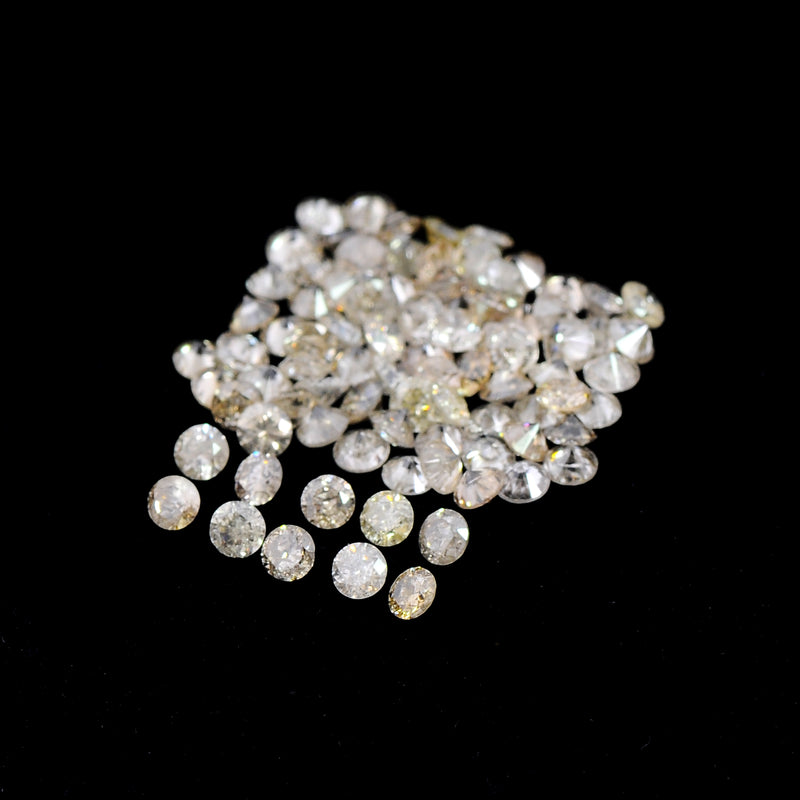 Round Mix Very Light to Light Brown - Yellow Color Diamond 4.01 Carat - AIG Certified
