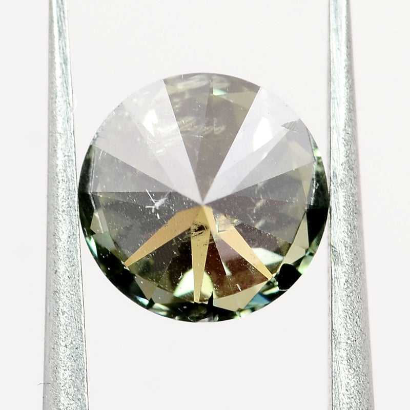 Round Fancy Green Color Diamond 0.54 Carat - ALGT Certified