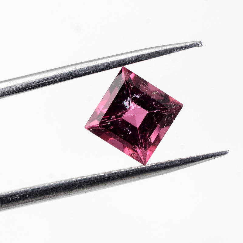 1.03 Carat Pink Color Square Tourmaline Gemstone