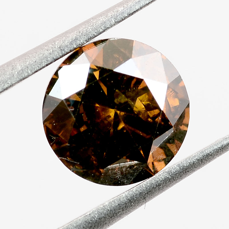 Round Fancy Brown Color Diamond 0.51 Carat - ALGT Certified