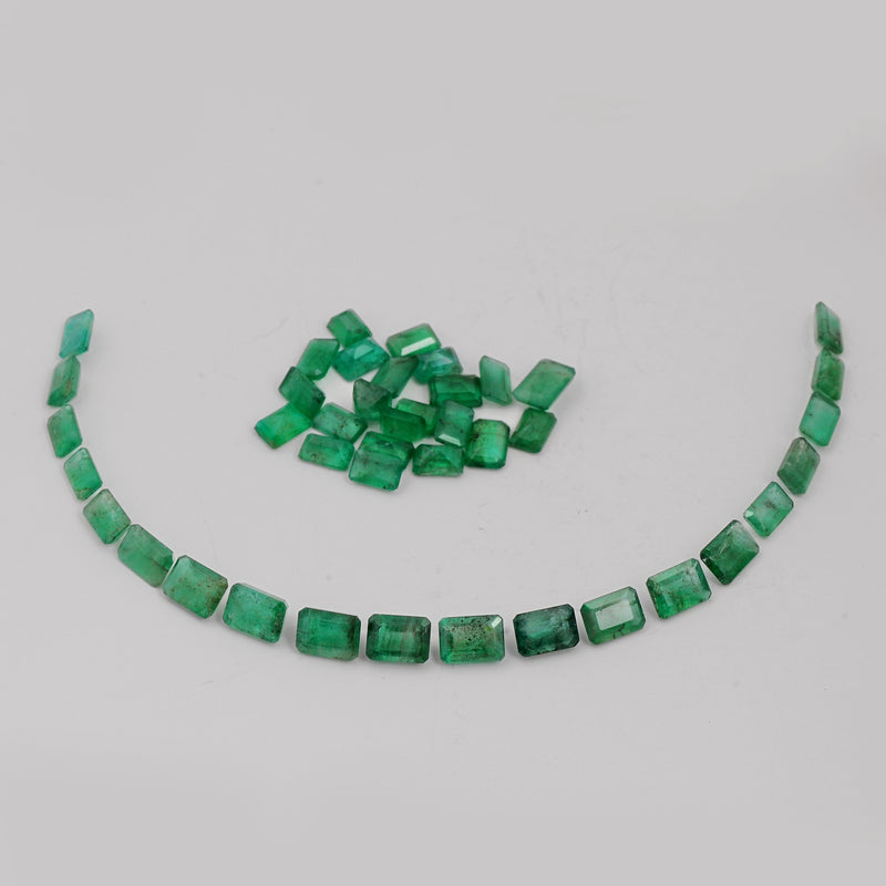 42 pcs Emerald  - 26.63 ct - Octagon - Green